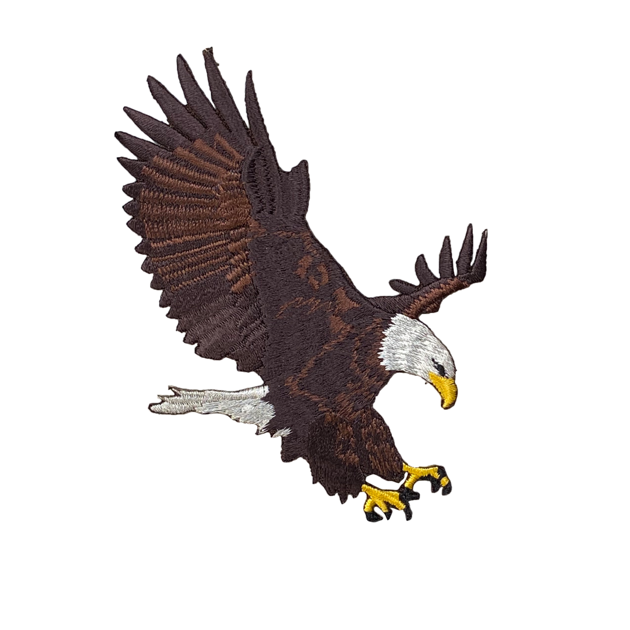 4 inch Bald Eagle Landing, Birds of Prey, Embroidered, Iron on Patch